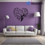 Elegant tree-shaped wooden decor for living room