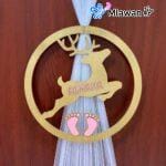 Personalized baby name balloon easel decor hospital room setup