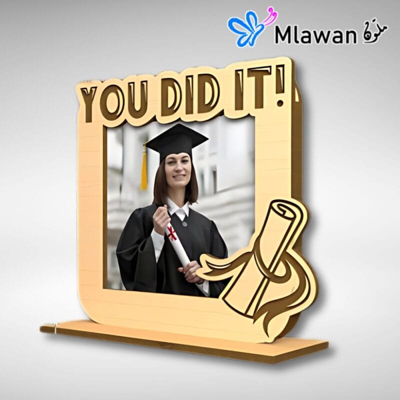 You Did It commemorative frame with custom engraving