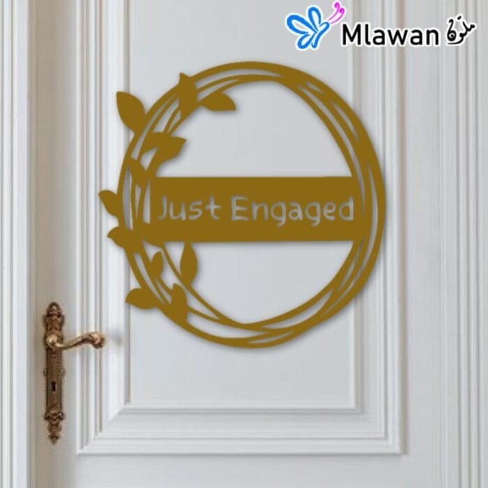 Unique engagement gift - Just Engaged wooden decor