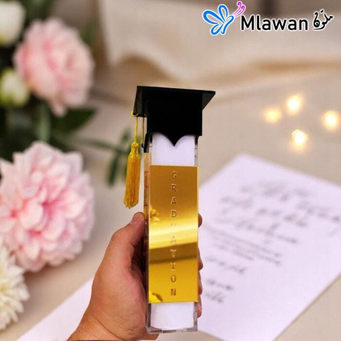 Clear graduation certificate box made