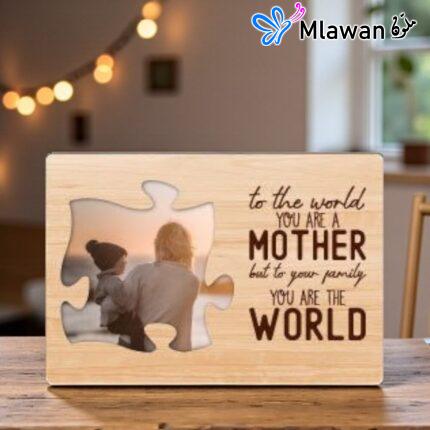 Personalized Mom Puzzle Sign - "Mom, You're The Piece That Holds Us Together"