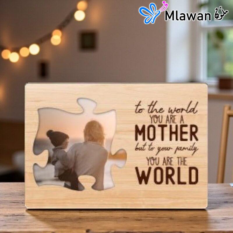 Personalized Mom Puzzle Sign - "Mom, You're The Piece That Holds Us Together"