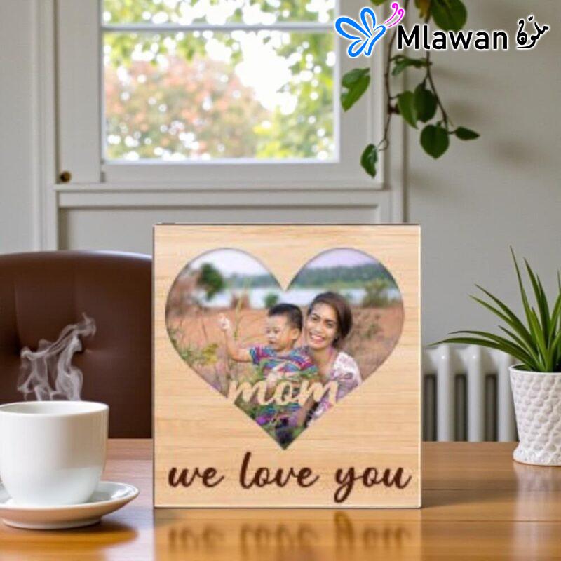 Wooden We Love You Photo DisplayPersonalized Mothers Day Photo Gift