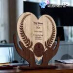 Custom Engraved Wooden Trophy Plaque – Personalized Award for Corporate Recognition, Sports Competitions, and Special Occasions
