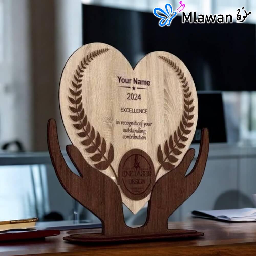 4067 (4) Custom Engraved Wooden Trophy Plaque – Personalized Award for Corporate Recognition, Sports Competitions, and Special Occasions - Image 1