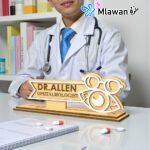 Personalized Optometrist Desk Nameplate Doctor Office Decor