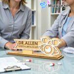 Optometrist desk nameplate professional