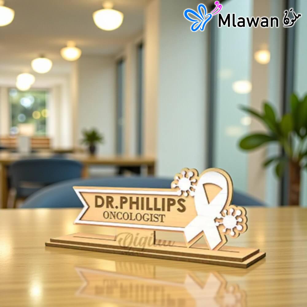 4151-12 (1) Custom Oncologist Doctor Desk Name Plate