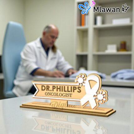 Customized Oncologist Desk Nameplate- Doctors Desk Nameplate Medical desk sign