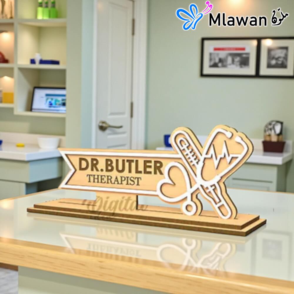 4151-13 (1) (1) Personalized doctor therapist desk nameplate.