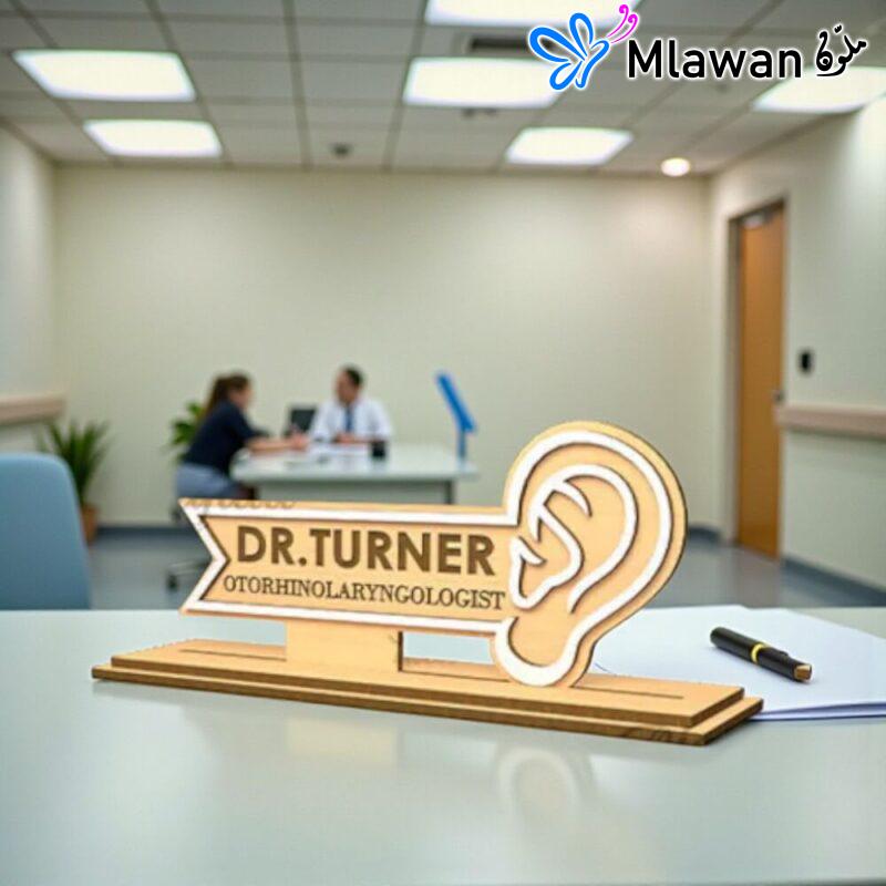 Personalized Otorhinolaryngologist Doctor Desk Name Plate