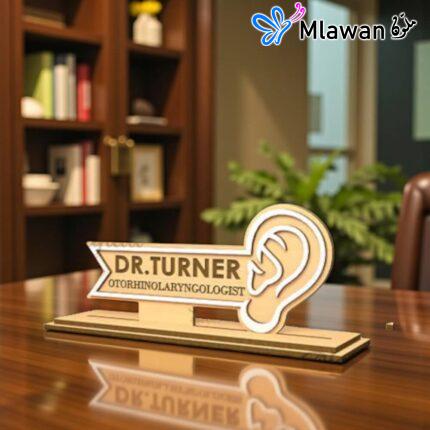 ENT doctor desk plate