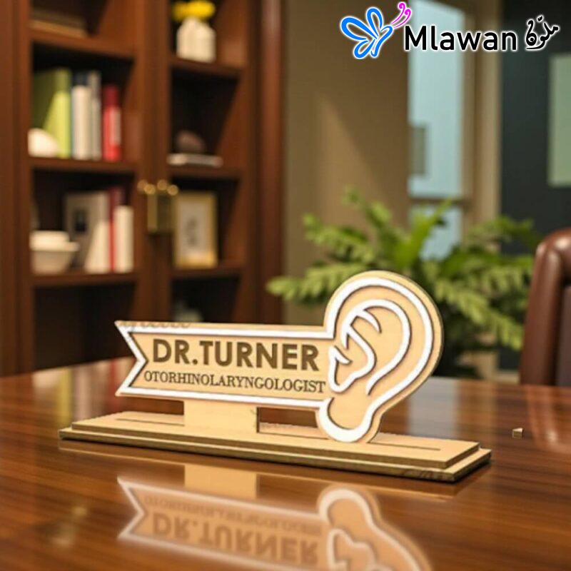 ENT doctor desk plate