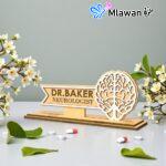 لوحة اسم طبيب أنيقة - Personalized Optometrist Desk Nameplate Custom Doctor Office Decor Engraved Professional Touch
