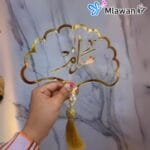 هواية عروس أكريليك مخصصة بتصميم ذهبي فاخر وشرابة