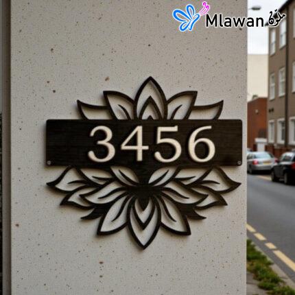 لوحة رقم منزل أكريليك تصميم عصري مقاوم للطقس يعزز جمال منزلك