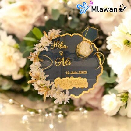 Personalized Acrylic Wedding Tray with Accesories Box elegant storage