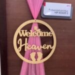 welcome baby name tag or name sign for hospital