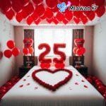 Decoration for Hotel Room with Romantic Balloons Rose Petals for Surprise Romantic Day Dubai Abudhabi