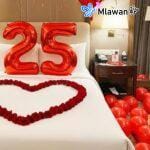 Romantic red balloon delivery surprise UAE hotels.