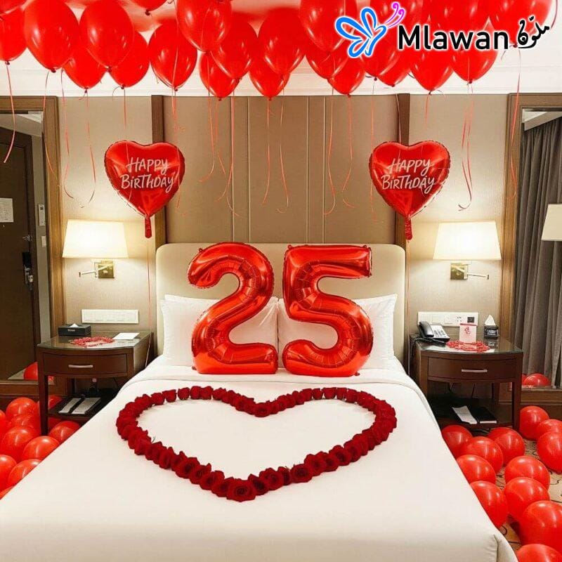 Surprise Romantic Red Balloon Decor Celebrates Anniversaries Birthdays UAE Hotels