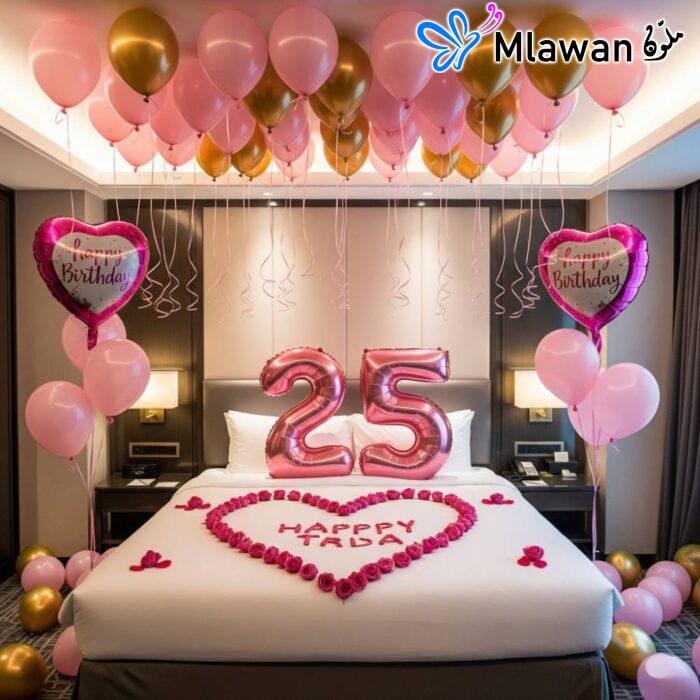 Decorate Hotel Room Birthday Surprise with Romantic Decoration