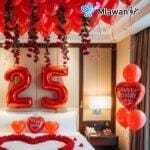 Dubai birthday balloons decorate hotel room birthday surprise hotel birthday room decor dubai