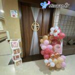 Balloon Easel Hospital Setup - Balloon Easel Hospital Room Setup with Name Sign and Baby-Door Decoration with Name Boxes and name sign