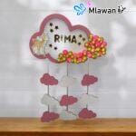 Custom name cloud night light for baby nursery.