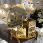 Engagement Tray with Personalized Arabic Names and Bakhoor Burner - Image 2