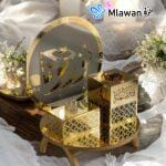 engagement tray with Arabic names and incense burner