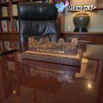 Custom QR code name plate desk sign