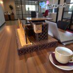 Custom wooden desk QR-code