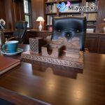 Custom name plate QR code desk sign cool desk accessories