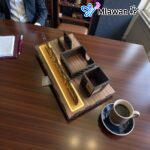 Custom Wooden Desk Name Plate with QR Code Mirror Acrylic Sign - Image 6