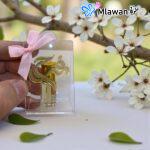 Acrylic gift bags Personalized musk favors Name tag giveaways.