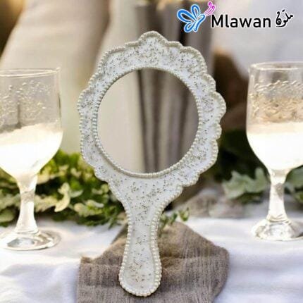 bridal hand mirror for weddings and keepsakes.