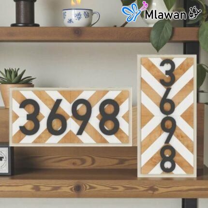 Customizable chevron house number
