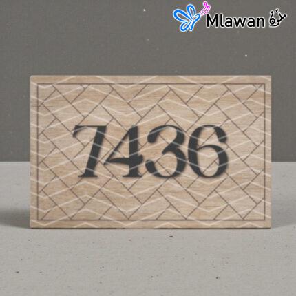 لوحة أرقام منازل خشبية بنقوش هندسية تصميم عصري ودائم لمنزلك