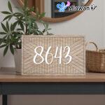 Personalized Wooden House Address Number Plaque classic home sign.