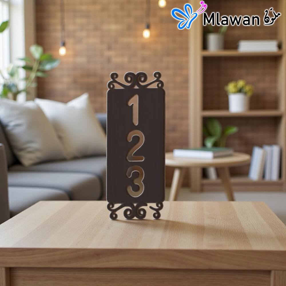 4472-19 (2) Decorate Your House Vintage Address Number Sign ornate design.