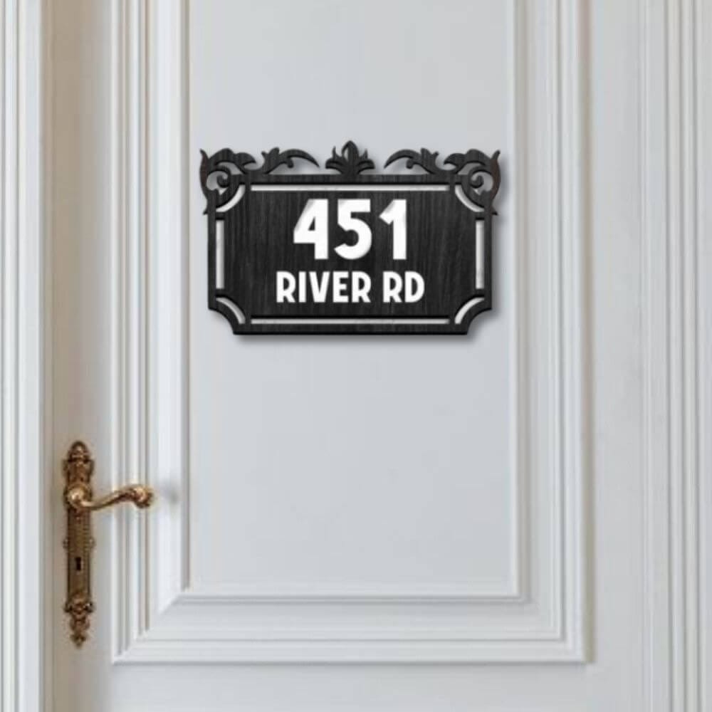 apartment number plate with customizable design apartment number plate with customizable design