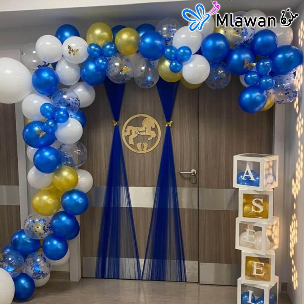 Custom baby name plaque with gold accents for door decor. Custom baby name plaque with gold accents for door decor.