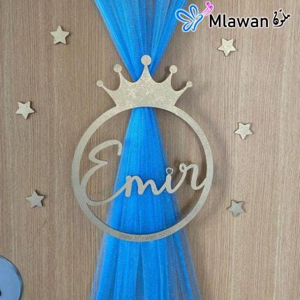 Custom chiffon door decoration for baby announcement