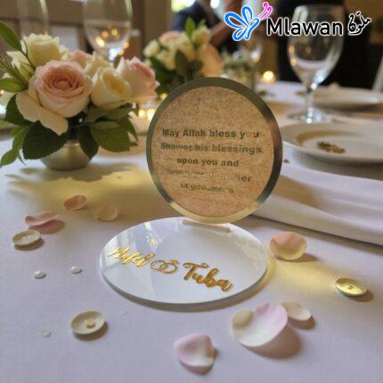 Elegant personalized engagement tray.