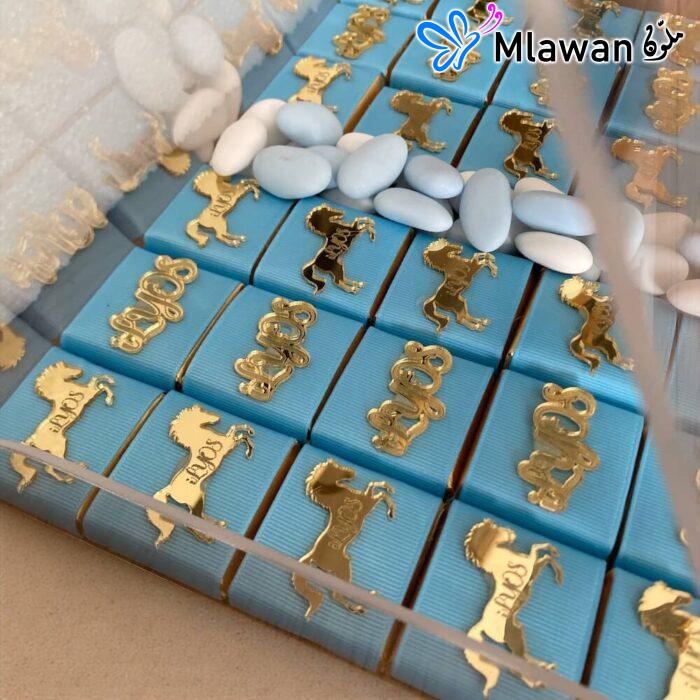 Baby chocolate gift new baby sweets personalized baby tray.