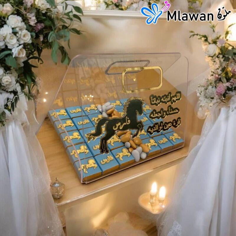 صينية شوكولاتة أكريليك بزخارف