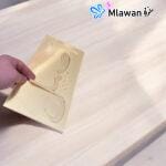 40cm Customizable golden acrylic mirror nameplate