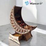 Wooden Crescent Gift Box for Ramadan Treats